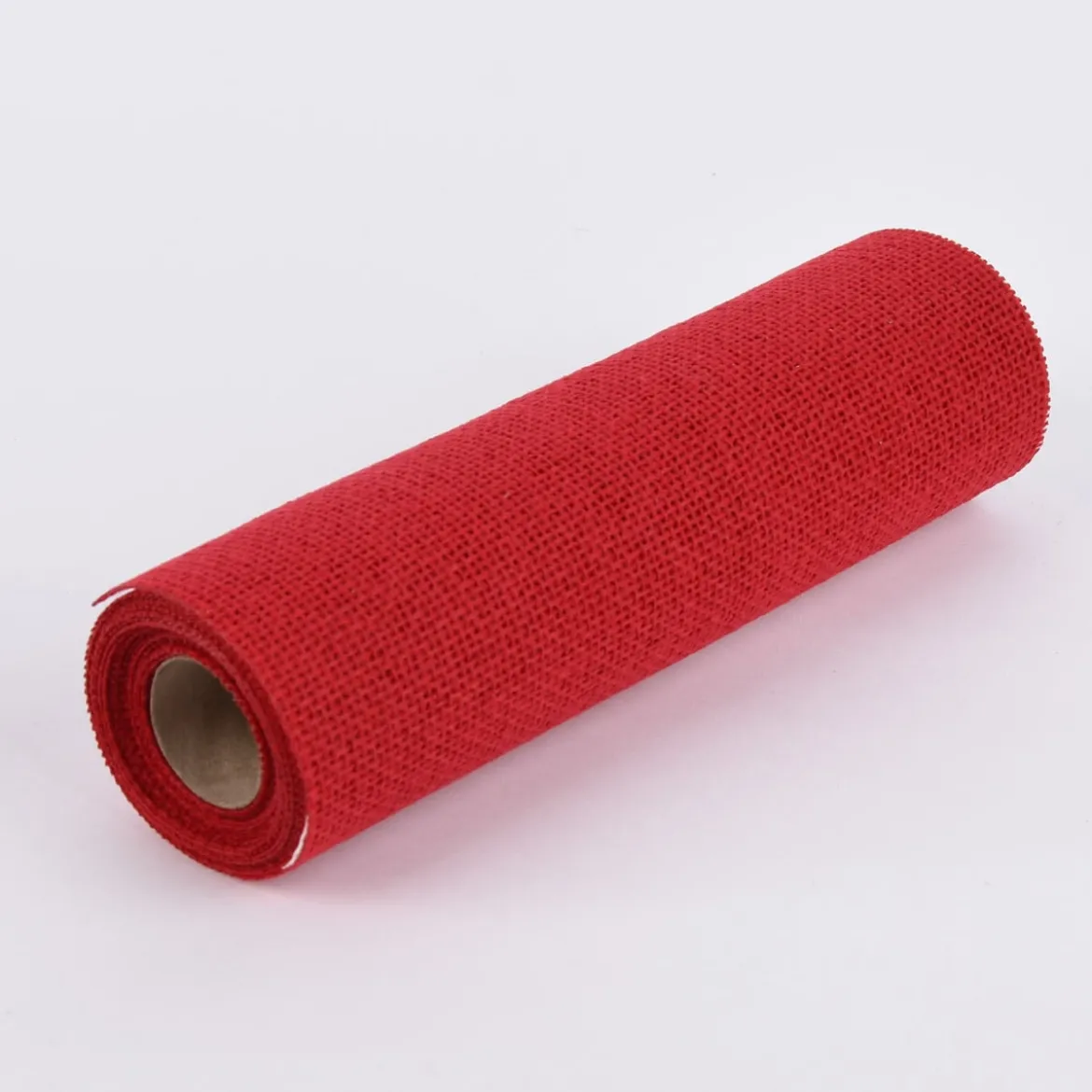 Deko Tischband Jute einfarbig rot 29x300cm