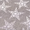 Deko Tischband Sterne metallic grau silberfarbig 28x250cm