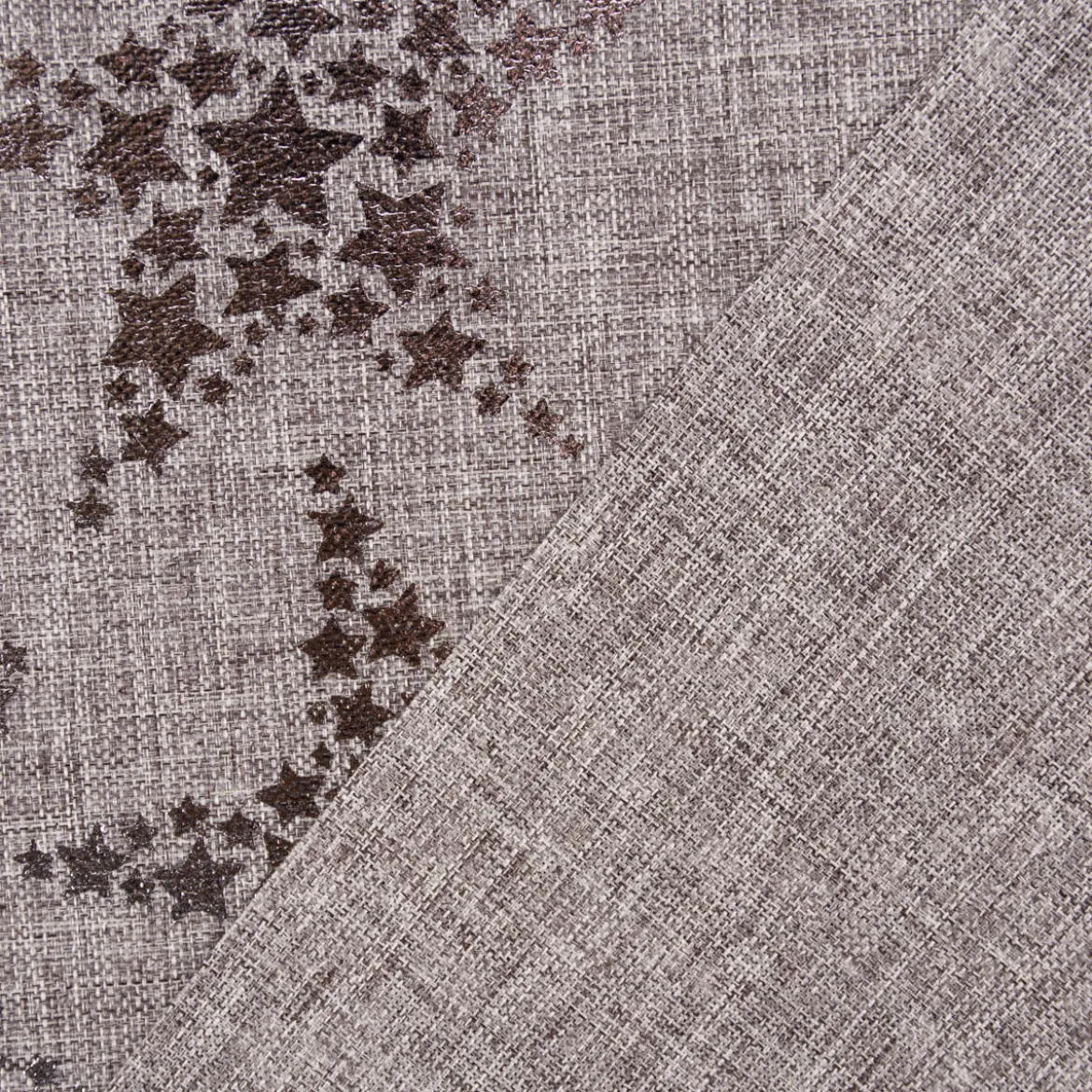 Deko Tischband Sterne metallic grau silberfarbig 28x250cm