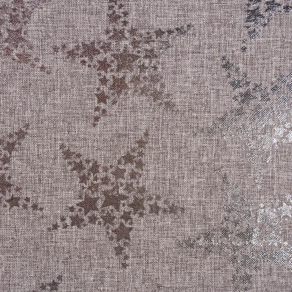 Deko Tischband Sterne metallic grau silberfarbig 28x250cm
