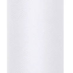 Deko Tischband Tüll einfarbig weiß 0,15x9m