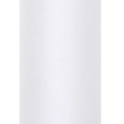 Deko Tischband Tüll einfarbig weiß 0,30x9m