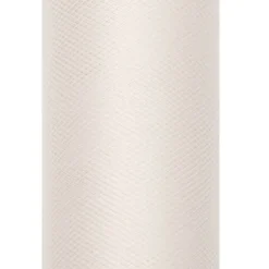 Deko Tischband Tüll einfarbig cremeweiß 0,30x9m