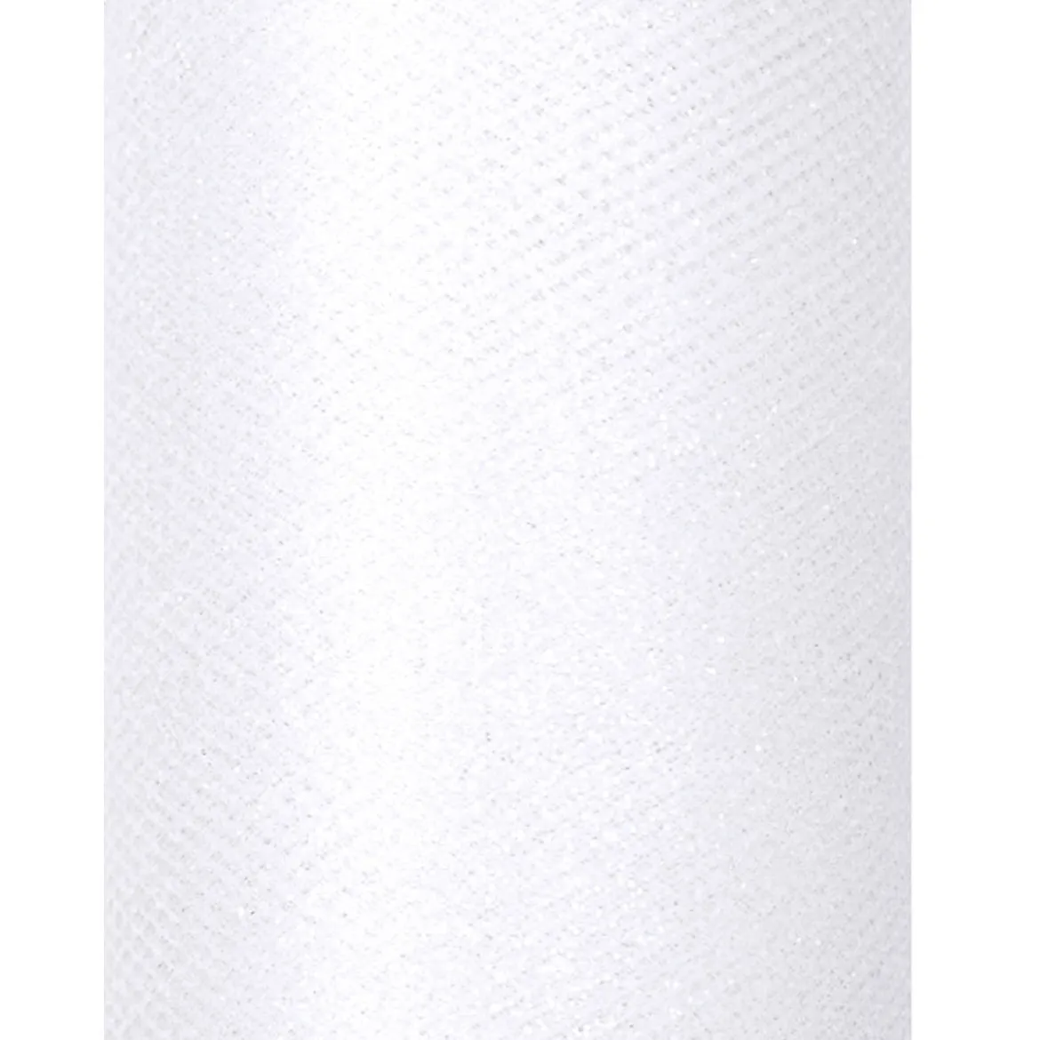 Deko Tischband Tüll einfarbig weiß glitzernd 0,15x9m