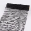 Deko Tischband Wellenmuster einfarbig schwarz 26x300cm