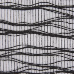Deko Tischband Wellenmuster einfarbig schwarz 26x300cm