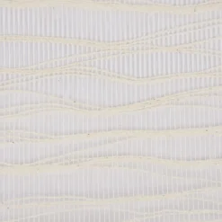 Deko Tischband Wellenmuster einfarbig weiß 26x300cm