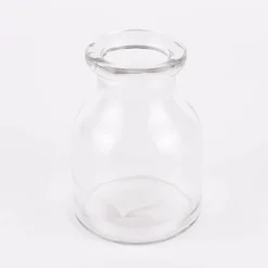 Deko Vase mit breitem Rand Glas farblos 11x15cm
