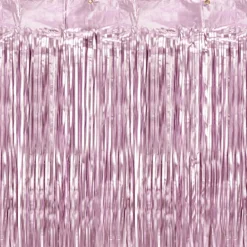 Deko Vorhang Streifen matt rosa 90x250cm