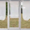 Design Miniflächen Scheiben Paneelen Set 3 Stück creme braun Stickerei 30cm Breite