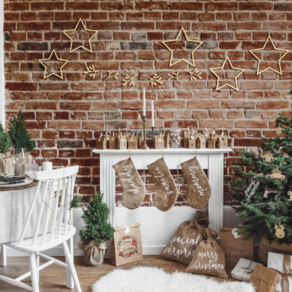 DIY-Adventskalender mit 24 Papierhäuschen Papierdorf