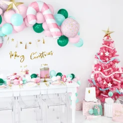 DIY-Girlande mit Quasten und Sternchen goldfarbig 1,3m