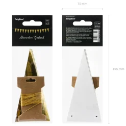 DIY-Girlande mit Wimpeln goldfarbig 13,5x215cm