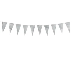 DIY-Girlande mit Wimpeln silberfarbig 13,5x215cm
