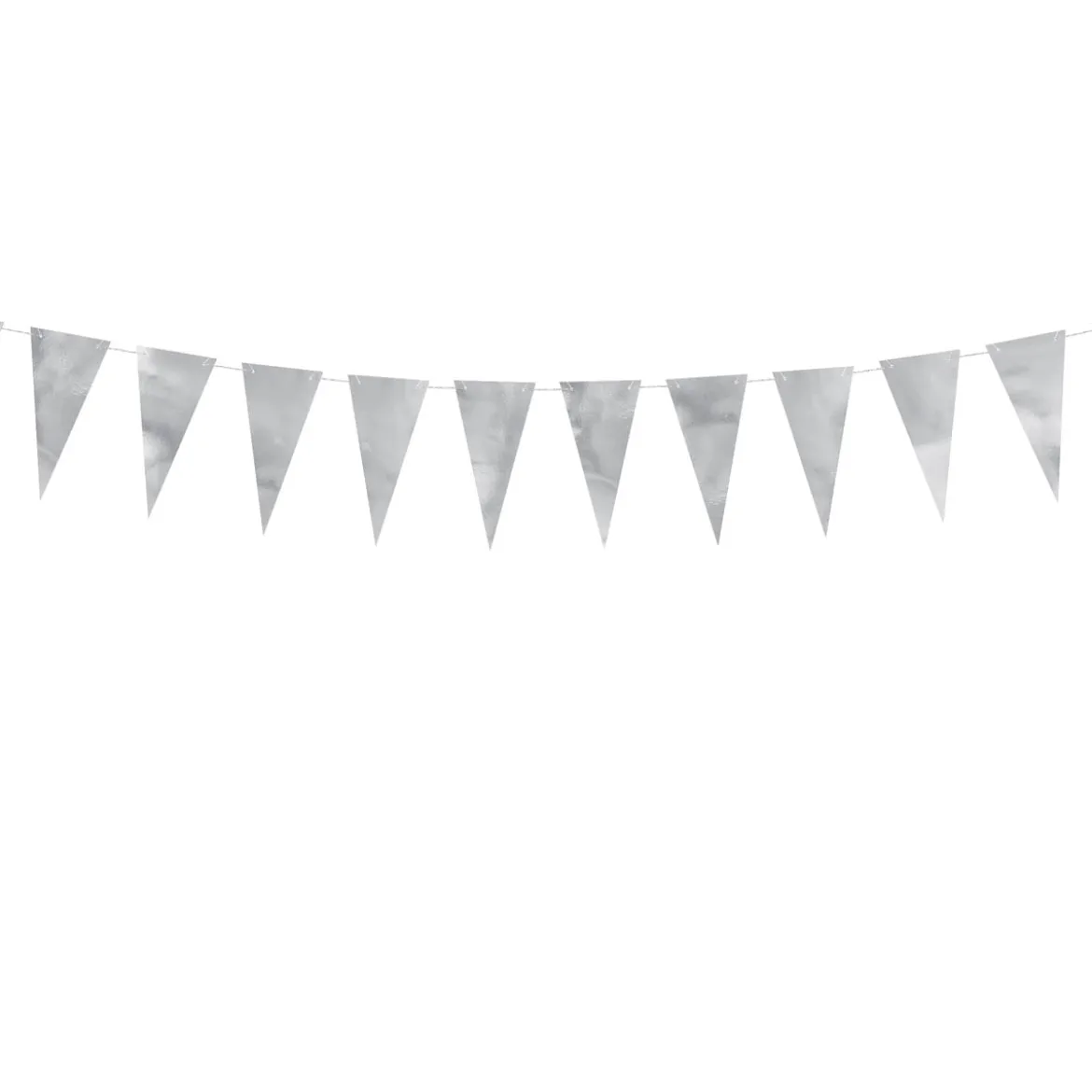 DIY-Girlande mit Wimpeln silberfarbig 13,5x215cm
