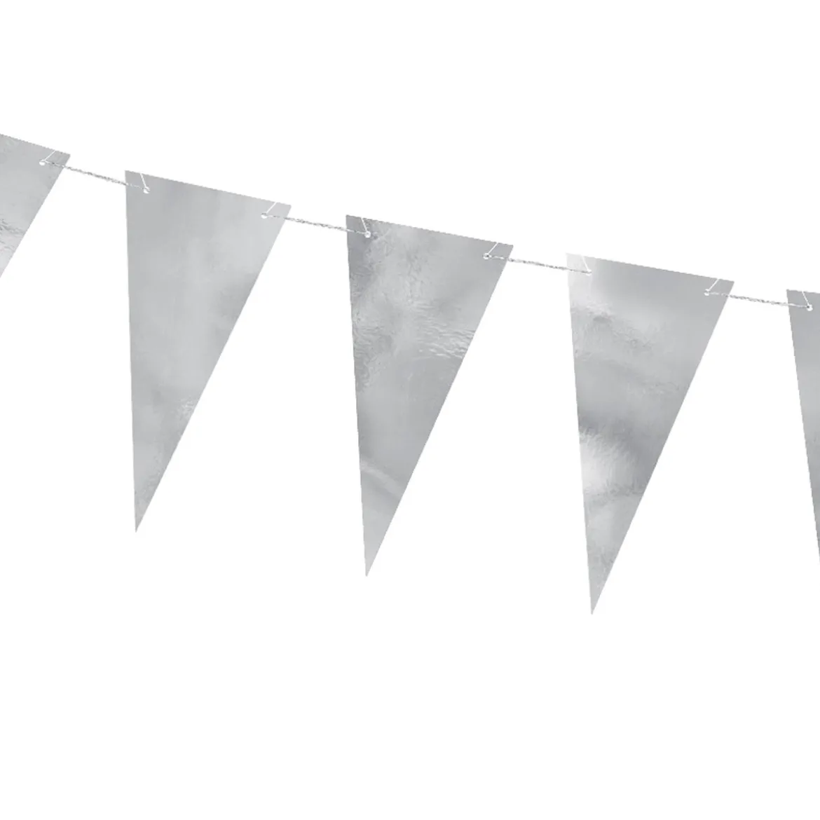 DIY-Girlande mit Wimpeln silberfarbig 13,5x215cm