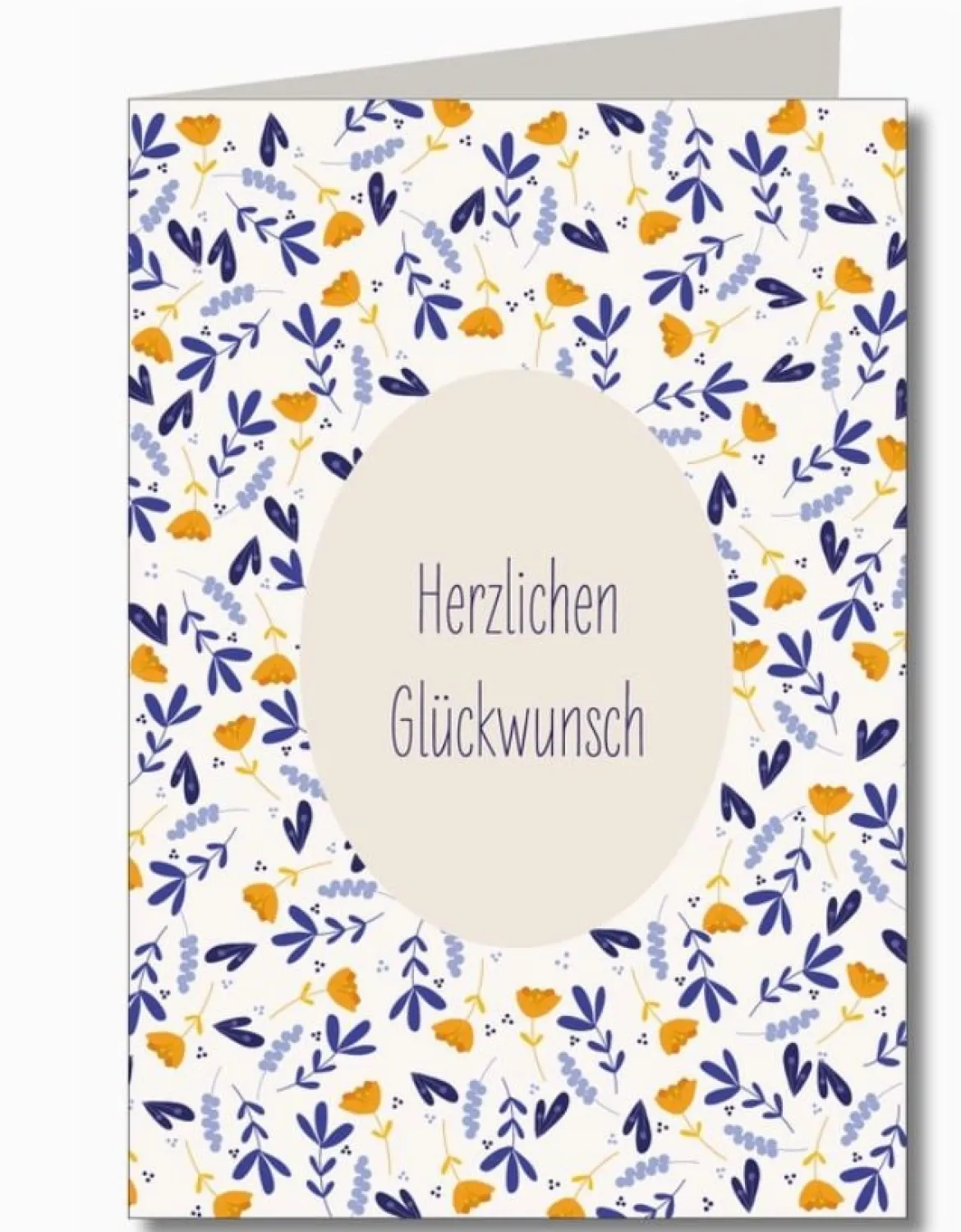 Doppelkarte mit Umschlag Herzlichen Glückwunsch Blumen A6 von KEITCARDS