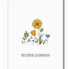 Doppelkarte mit Umschlag Herzlichen Glückwunsch Sonnenblume Blumenfeld A6 von KEITCARDS