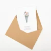 Doppelkarte mit Umschlag Herzlichen Glückwunsch Blumenstrauß A6 von KEITCARDS
