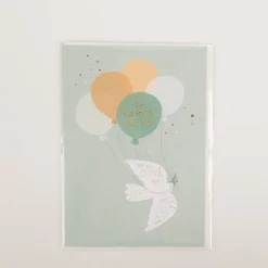 Doppelkarte Zur Konfirmation alles Liebe 12x17cm Taube mit Goldveredelung von Grafik Werkstatt