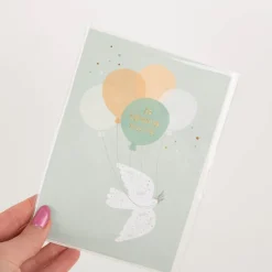Doppelkarte Zur Konfirmation alles Liebe 12x17cm Taube mit Goldveredelung von Grafik Werkstatt