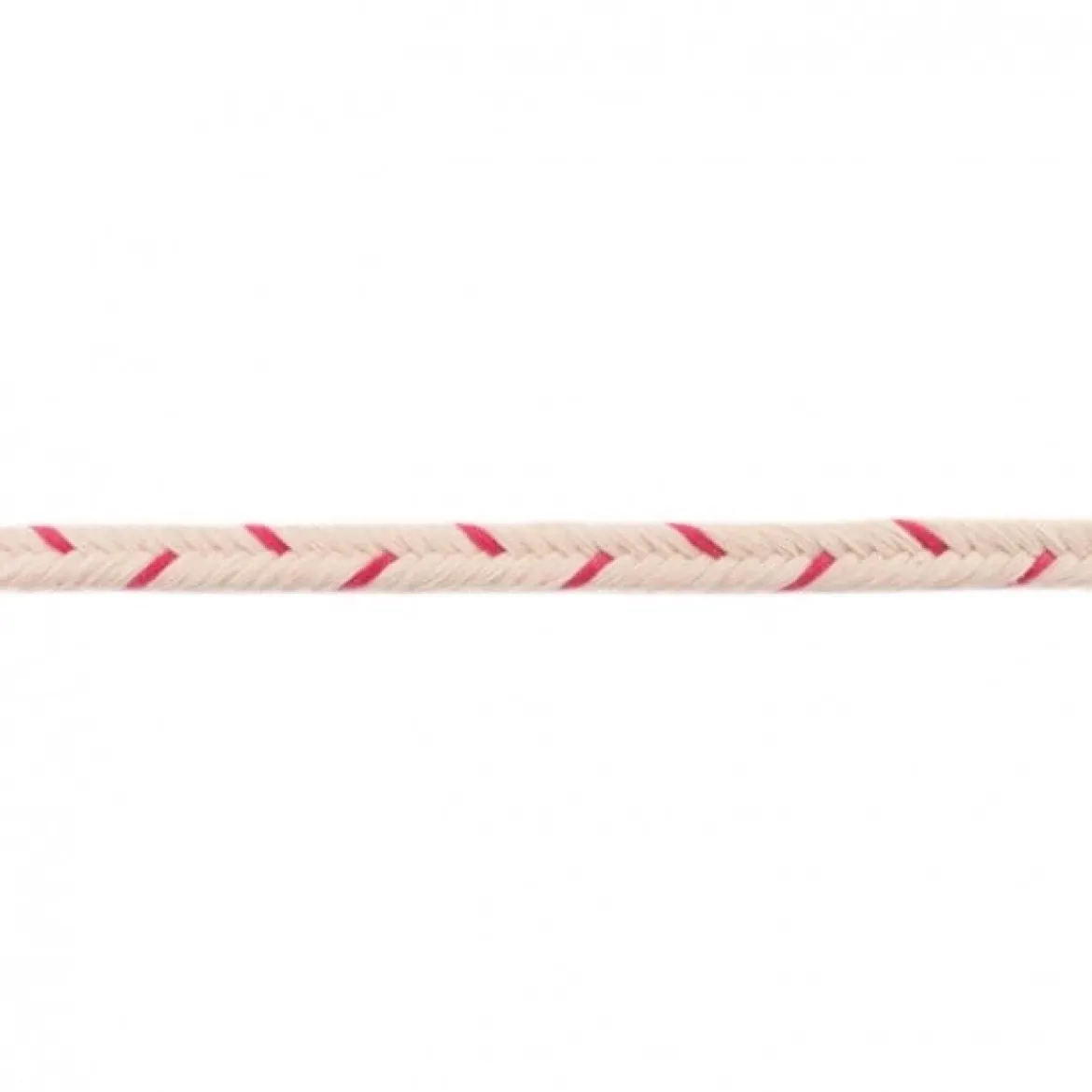 Doppel-Kordel Baumwolle Baumwollkordel natur pink Breite: 1cm