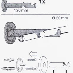 Doppelträger 20mm function/track 12 cm Madentechnik 1 Stück schwarz