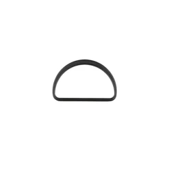 D-Ringe Metall Halbrund-Ring schwarz matt 40mm, 2Stk