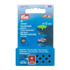 Druckknöpfe Jersey 12mm hellgrün 20 Stk von Prym