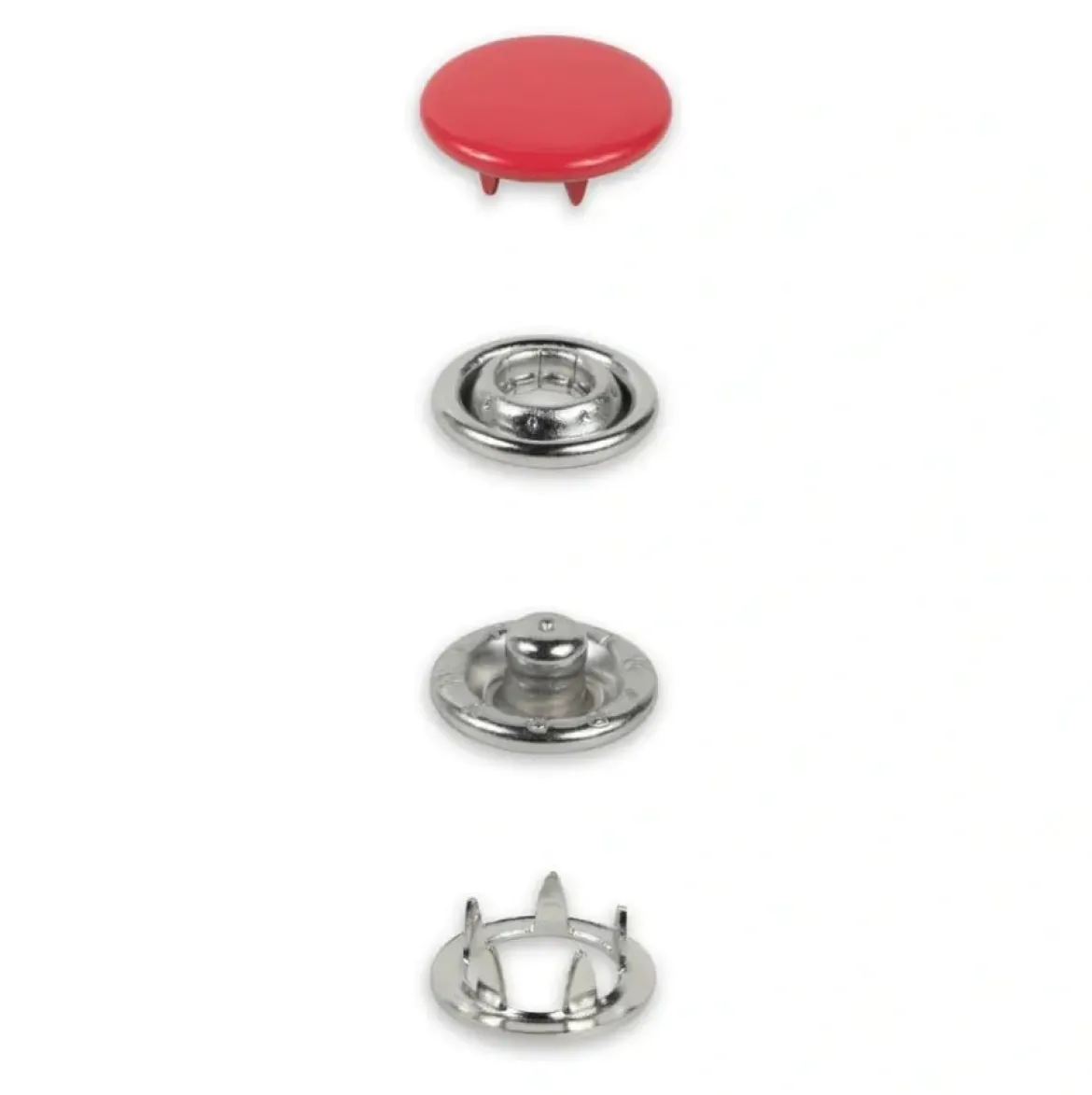 Druckknöpfe Jersey 12mm rot 20 Stk von Prym