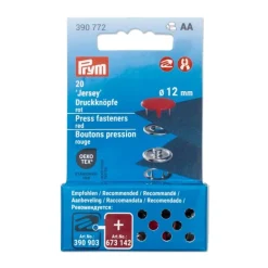 Druckknöpfe Jersey 12mm rot 20 Stk von Prym