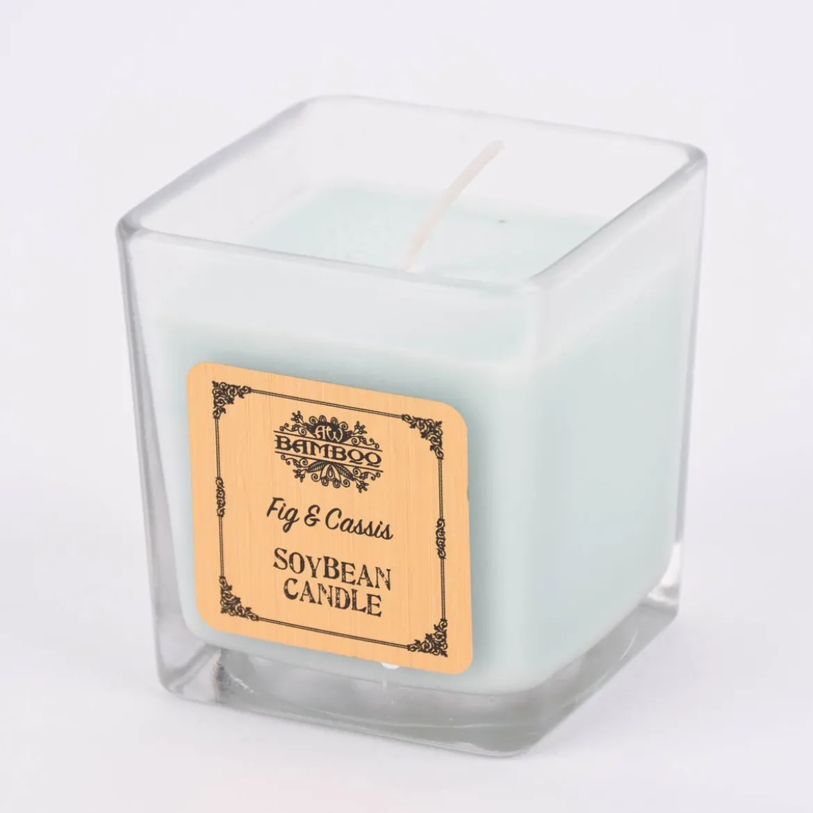 Duftkerze im Glas aus Sojawachs quadratisch Soybean Candle verschiedene Düfte 7x7x7,5cm