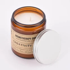 Duftkerze im Glas mit Deckel Aromatherapie aus Soja Wachs verschiedene Düfte 7x9cm
