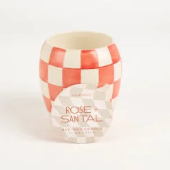 Duftkerze Sojakerze Checkmate Keramiktopf 75Std Brenndauer red von Paddywax