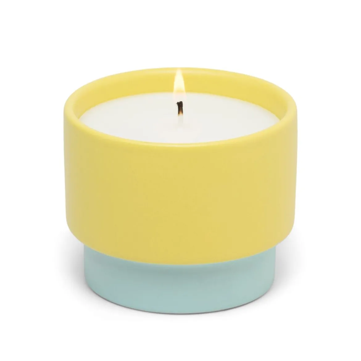Duftkerze Sojakerze Colour Block 170g Yellow Ceramic Candle Minty Verde von Paddywax