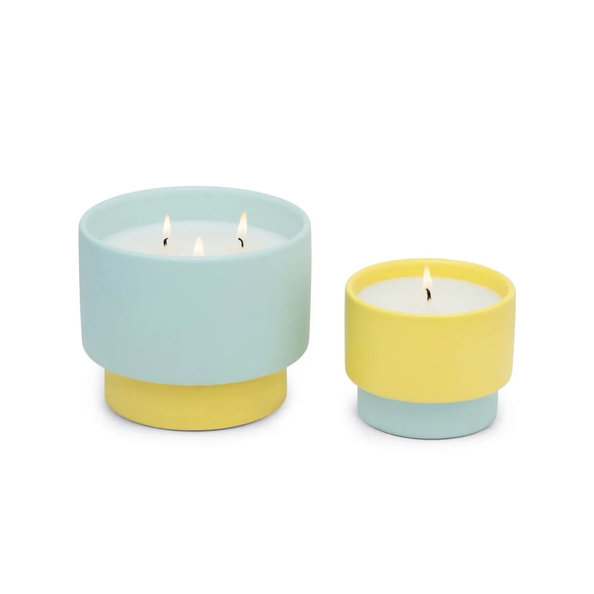 Duftkerze Sojakerze Colour Block 170g Yellow Ceramic Candle Minty Verde von Paddywax
