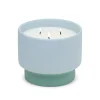 Duftkerze Sojakerze Colour Block 453g Blue Ceramic Candle Saltwater Suede von Paddywax