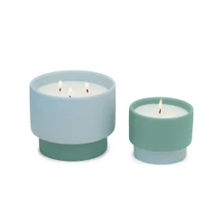 Duftkerze Sojakerze Colour Block 453g Blue Ceramic Candle Saltwater Suede von Paddywax