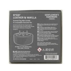 Duftkerze Sojakerze Concrete Candle Leather & Vanilla von Gentlemen´s Hardware