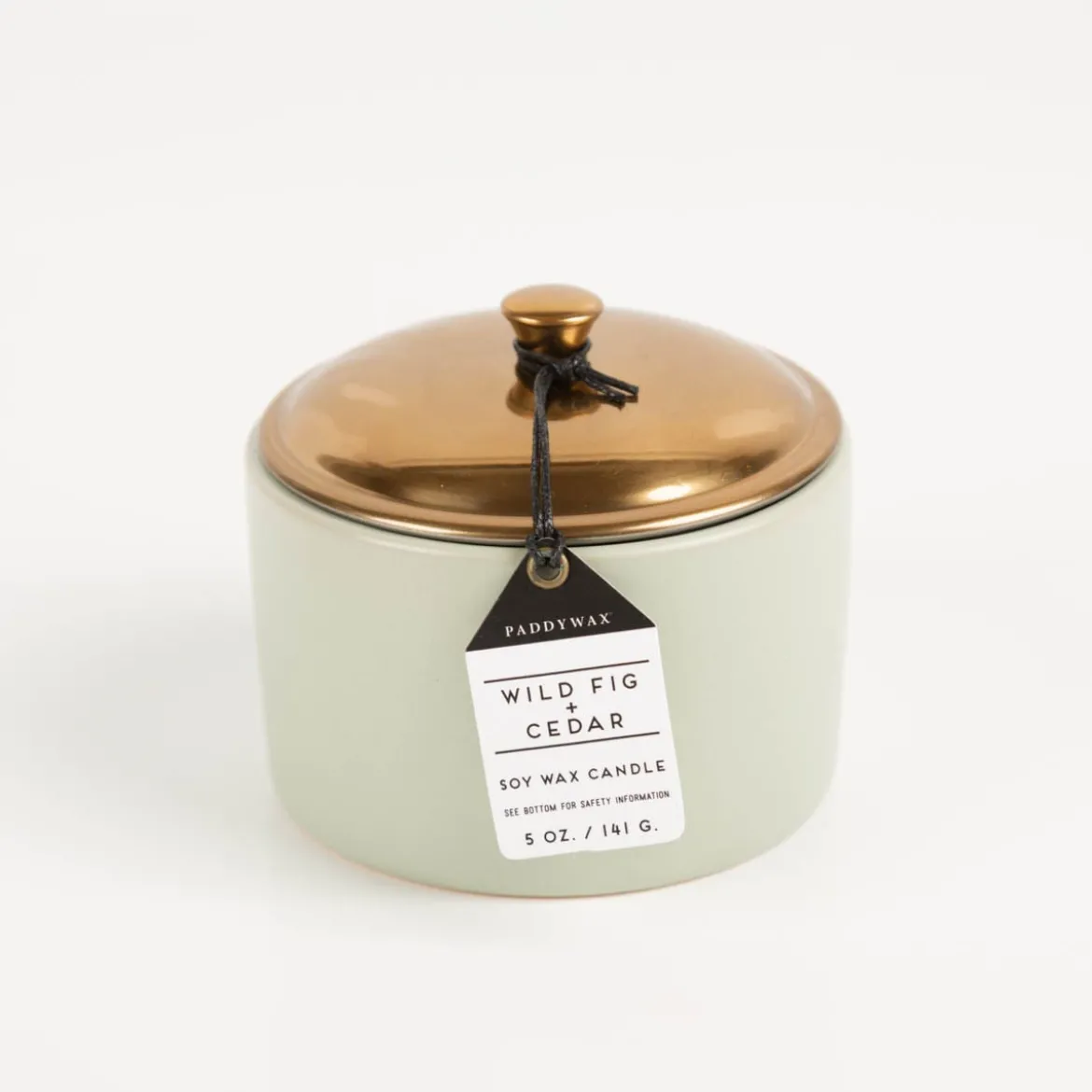Duftkerze Sojakerze Hygge Sage Wild Fig & Cedar 141g im Keramiktopf mit Metalldeckel von Paddywax