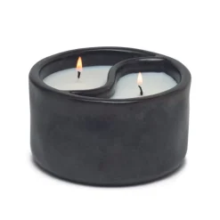 Duftkerze Sojakerze Yin-Yang Black Palo Santo/Cade 311gr im Keramiktopf von Paddywax
