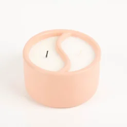 Duftkerze Sojakerze Yin-Yang Dusty Pink Cactus Flower/Watermint 311gr im Keramiktopf von Paddywax