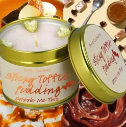 Duftkerze Sticky Toffee Pudding in der Metalldose handgemacht von Bomb Cosmetic