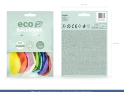 Eco Luftballons metallisiert einfarbig weiß gelb orange rot grasgrün apfelgrün blau hellblau rosa violett 10 Stück