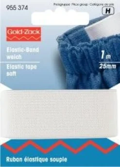 Elastic-Band weich 25 mm weiß
