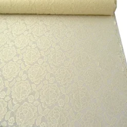 Elastische Spitze Blumen mit Wellen Abschluss beidseitig creme