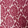 Elastische Spitze Blumen mit Wellen Abschluss beidseitig fuchsia pink