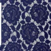 Elastische Spitze Blumen mit Wellen Abschluss beidseitig dunkelblau