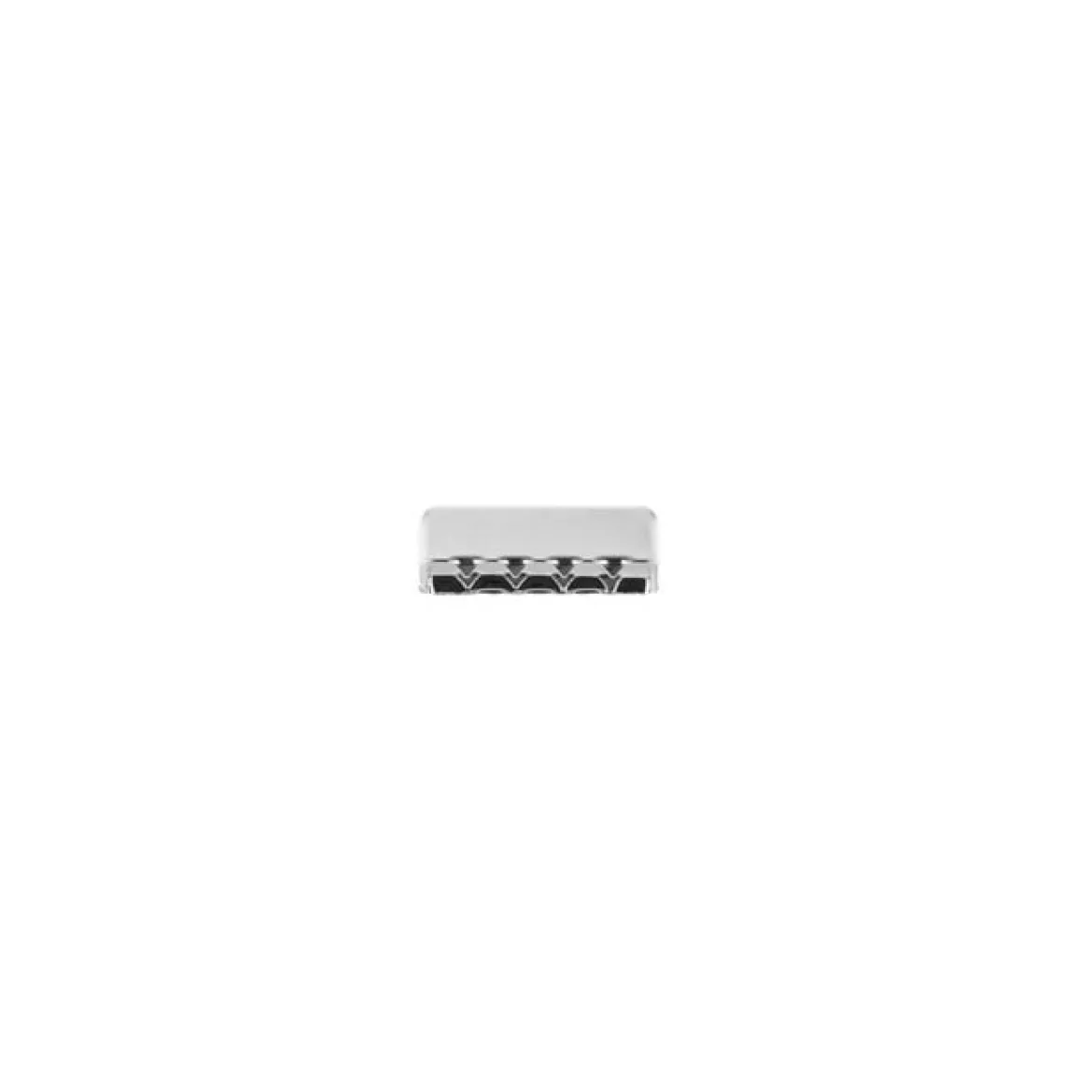 Endstücke für Gurtband Metall silberfarbig glänzend 25mm, 2Stk
