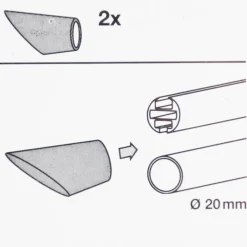 Endstück 20mm rag 2 Stück schwarz